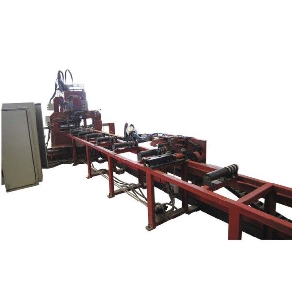 CNC Flat Steel  Punching & Cutting Line -plate width 120mm，hole φ40mm 